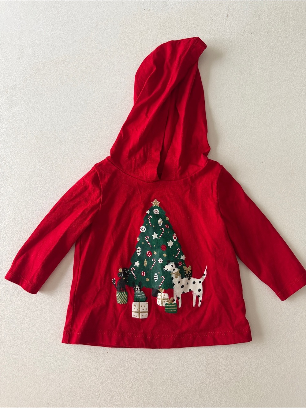 Carter's - Red Christmas long-sleeve with hood